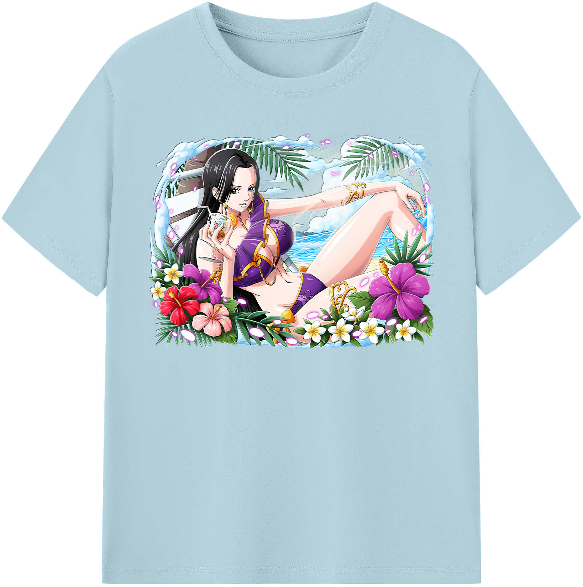 （画像用） ワンピース ボア・ハンコック ONE PIECE Boa·Hancock 綿100％半袖Tシャツ（フロントプリント）